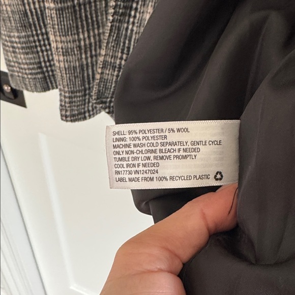NWOT a new day Black and White Plaid Blazer XL - Picture 5 of 5